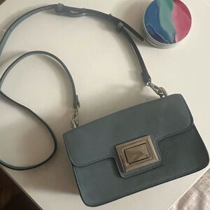 NWOT- Steve Madden Light Blue Suede Crossbody Bag